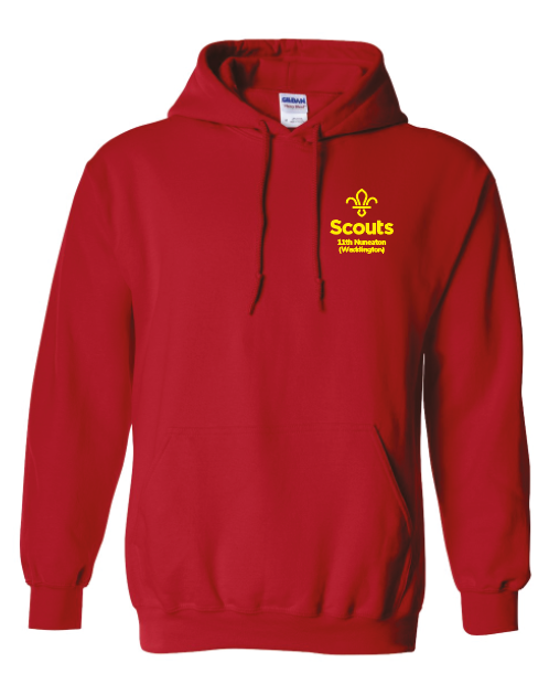 11th Nuneaton Scouts Red hoodie | Huk Group Nuneaton